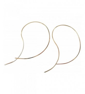 Filled Curve Swirl Threader Earrings