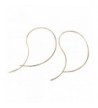 Filled Curve Swirl Threader Earrings