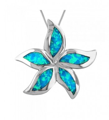 Sterling Silver Synthetic Starfish Plumeria