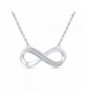 Sterling Silver Diamond Infinity Necklace