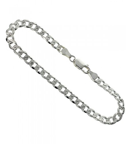 Sterling Silver Bracelet Beveled Nickel