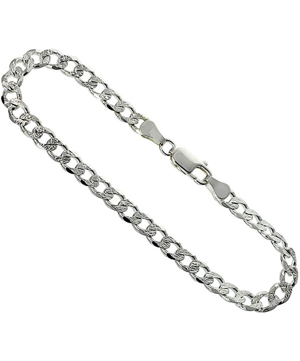 Sterling Silver Bracelet Beveled Nickel