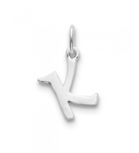 Sterling Silver Initial K Charm
