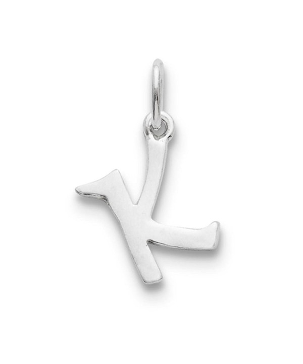 Sterling Silver Initial K Charm