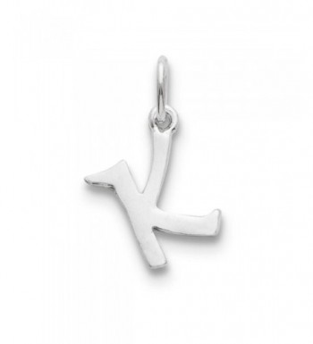 Sterling Silver Initial K Charm