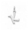 Sterling Silver Initial K Charm