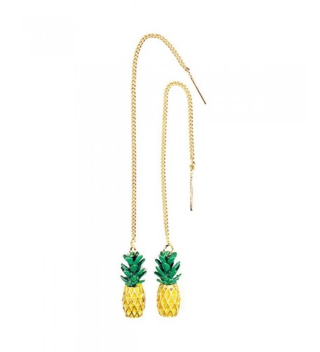 Plated Tassel Pinapple Dangle Earrings