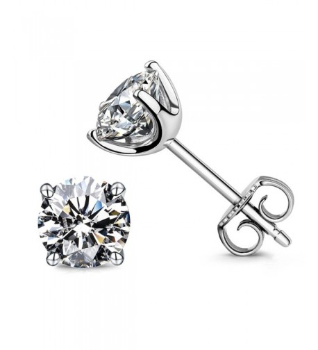 Earrings Sterling Brilliant Simulated Diamond