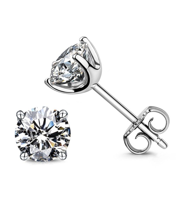 Earrings Sterling Brilliant Simulated Diamond