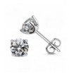 Earrings Sterling Brilliant Simulated Diamond