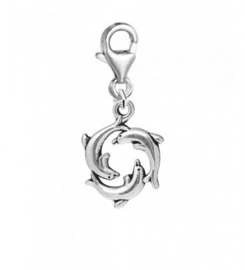 Round Dolphin Pendant Bracelet Necklace