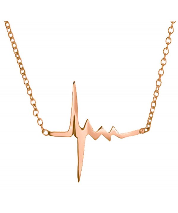 Heartbeat Pendant Necklace Sterling Valentines