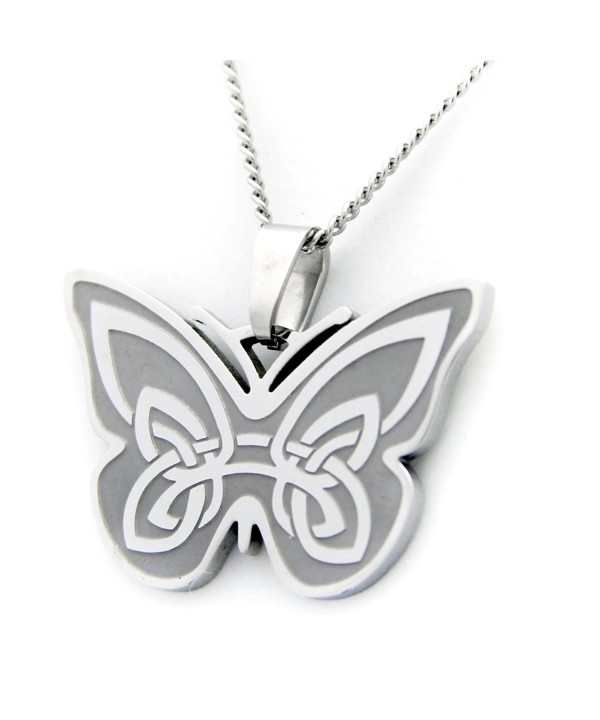 Celtic Butterfly Design Pendant Necklace