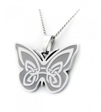 Celtic Butterfly Design Pendant Necklace