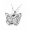Celtic Butterfly Design Pendant Necklace