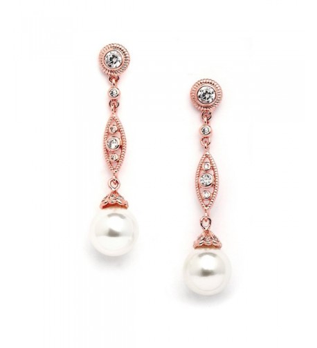 Mariell Vintage Simulated Earrings Filigree