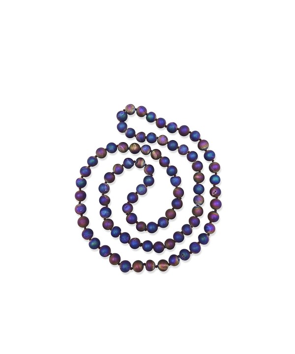 Genuine Semi precious Peacock Infinity Necklace