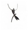 Zirconia Stainless Dragonfly Pendant Necklace