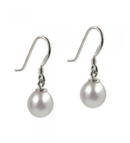 Freshwater Cultured Sterling Rhodium Earrings