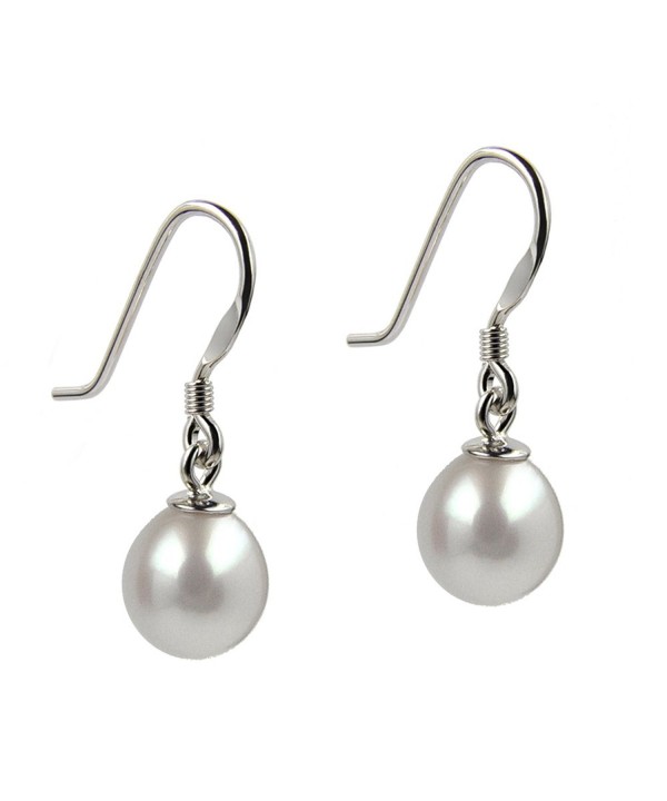 Freshwater Cultured Sterling Rhodium Earrings