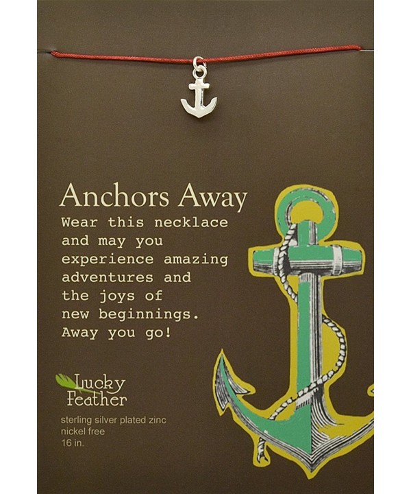 Lucky Feather Anchors Sterling Necklace