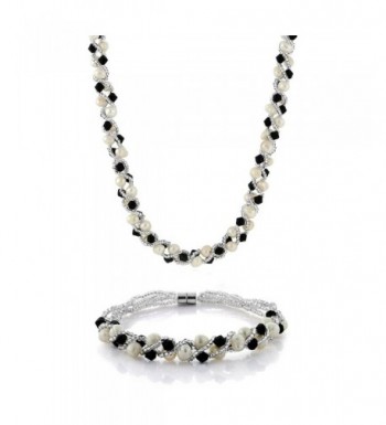 Cultured Freshwater Crystal Necklace Bracelet