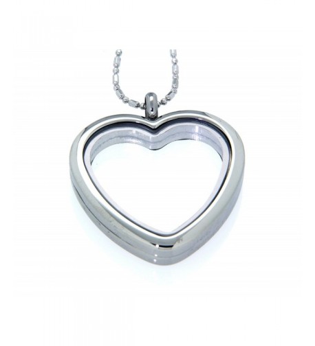 Clearly Charming Floating Necklace Silver tone