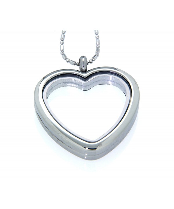 Clearly Charming Floating Necklace Silver tone