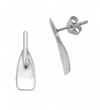 Sterling Silver Oar Stud Earrings