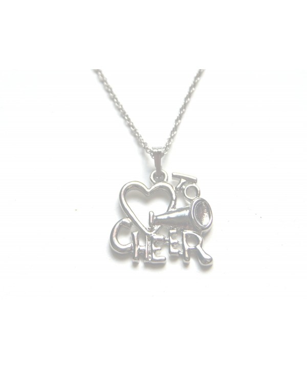 Silver Cheer Cheerleading Chain Necklace