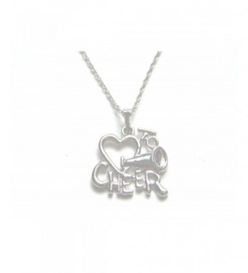 Silver Cheer Cheerleading Chain Necklace