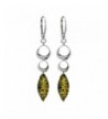 Sterling Silver Marquise shaped Leverback Earrings