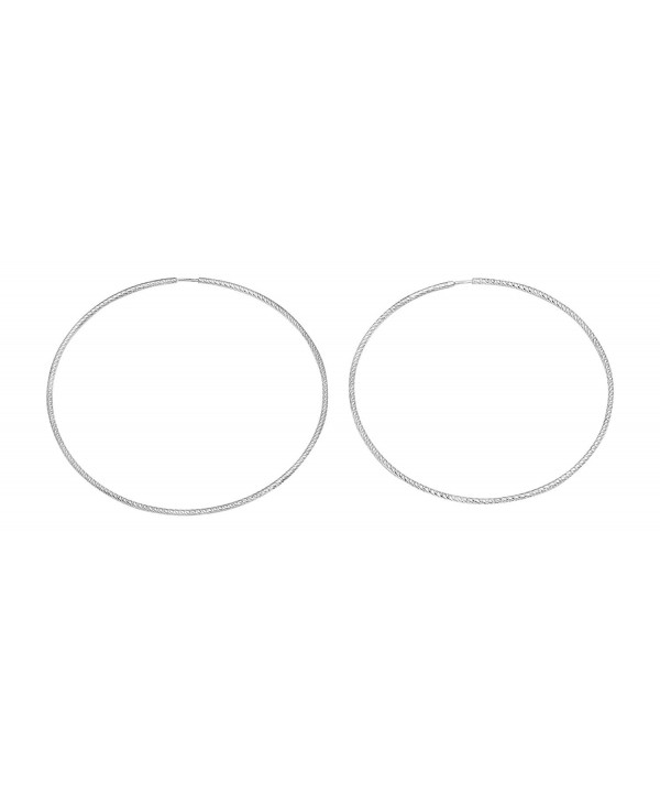 Continuous Endless Diamond Sterling Earrings