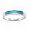 Turquoise Design Band Sterling Silver