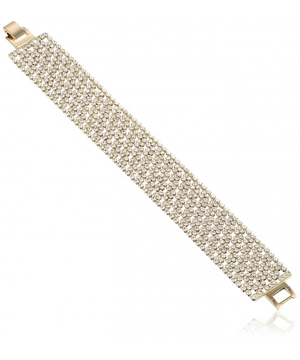 Oroclone Plated Pattern Crystal Bracelet