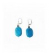 Composed Turquoise Leverback Earring Assambled