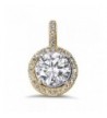 Zirconia Sterling Pendant Available yellow gold plated silver