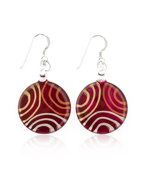 Sterling Silver Painted Ciricles Earrings