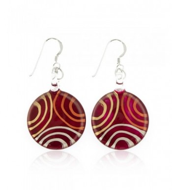 Sterling Silver Painted Ciricles Earrings