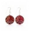 Sterling Silver Painted Ciricles Earrings