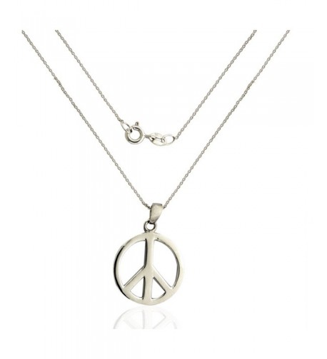 Sterling Silver Peace Necklace Pendant