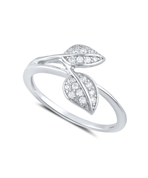 Sterling Silver Stackable Leaf Ring