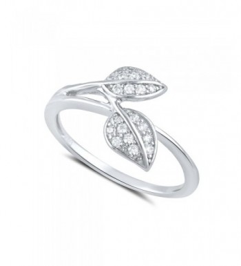 Sterling Silver Stackable Leaf Ring