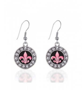 Inspired Silver Circle French Earrings