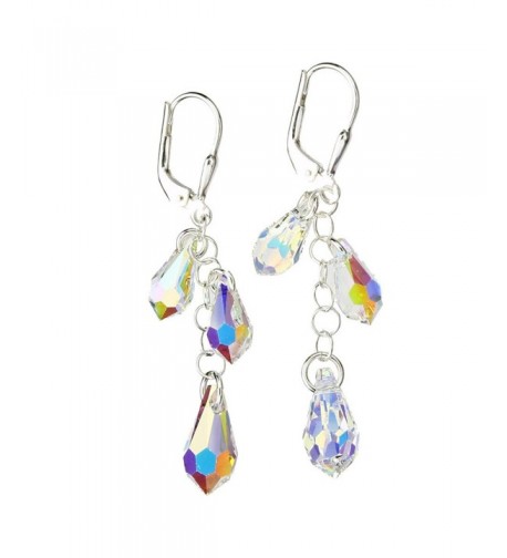 Sterling Earrings Borealis Multi Teardrop Swarovski