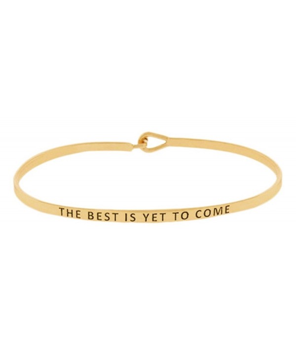 Inspirational Encouraging Mantra Bangle Bracelet