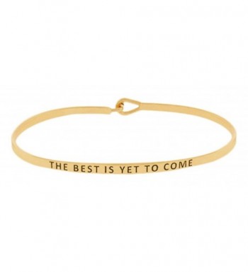 Inspirational Encouraging Mantra Bangle Bracelet