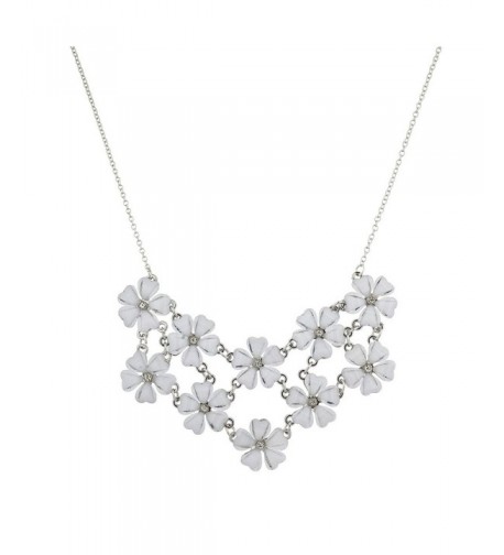 Lux Accessories Silvertone Statement Necklace