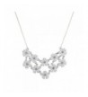 Lux Accessories Silvertone Statement Necklace