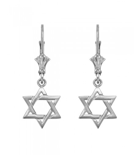 Jewish Dangle Earrings Sterling Silver